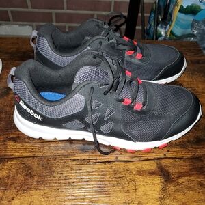 Reebok Black and Red Mesh Sneakers